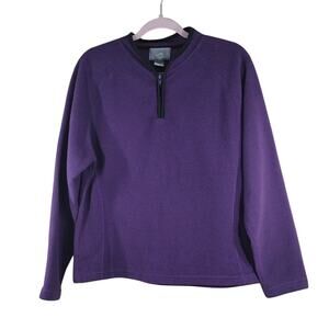 Polar Edge Pullover Sweater Women’s XL Purple Quarter Zip Fleece Winter Ski
